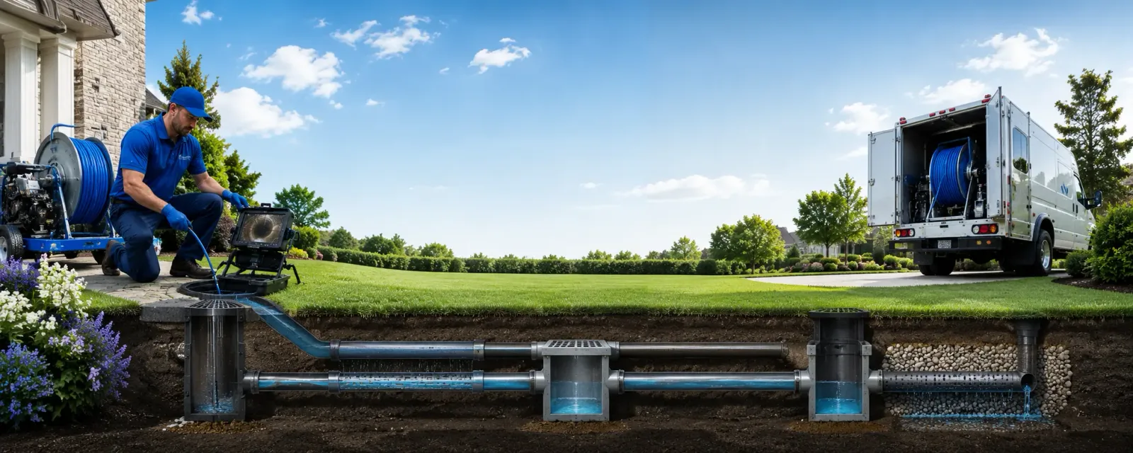 Outdoor drain cleaning information for Brimley, MI